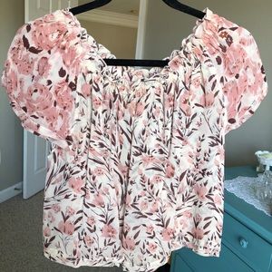 Georgette Floral Off the Shoulder Top